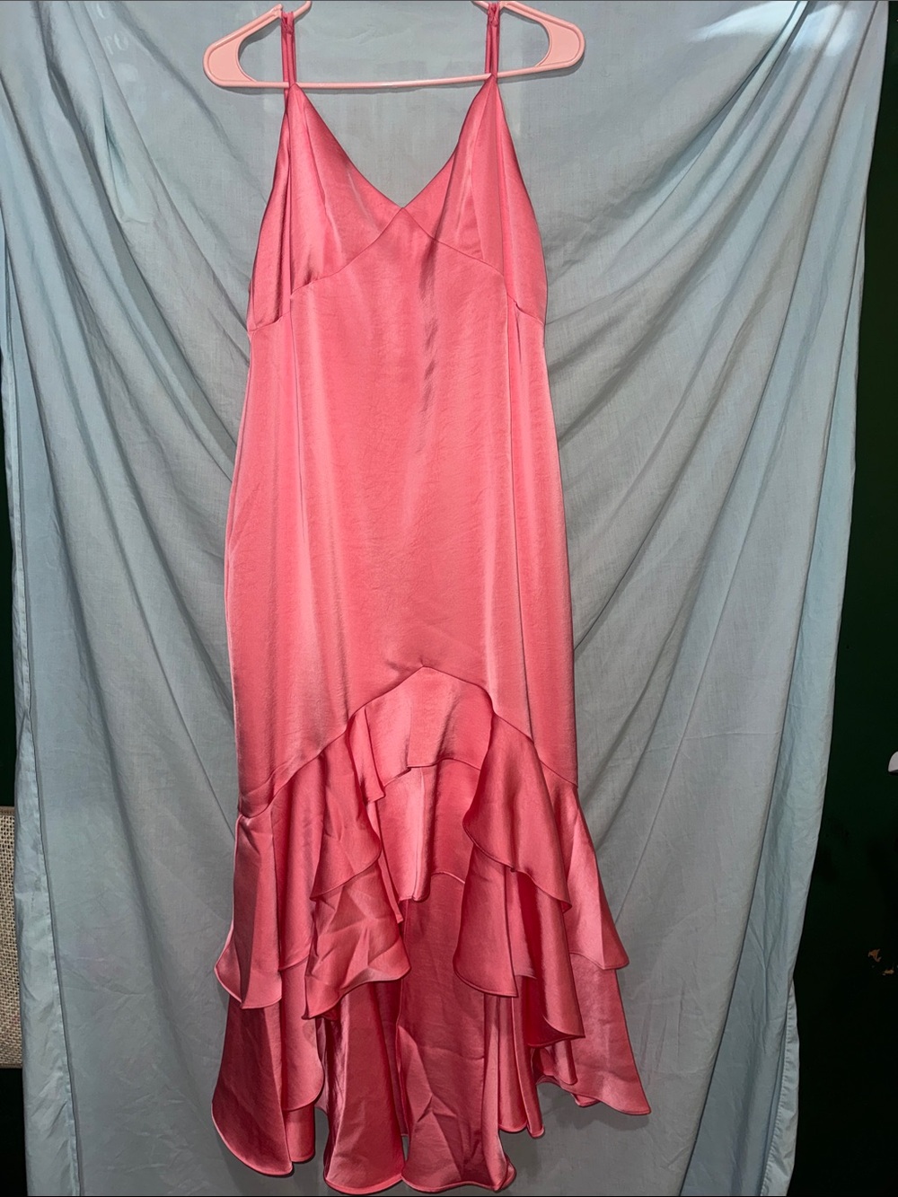 Lulus Jana High-Low Ruffle Maxi Dress